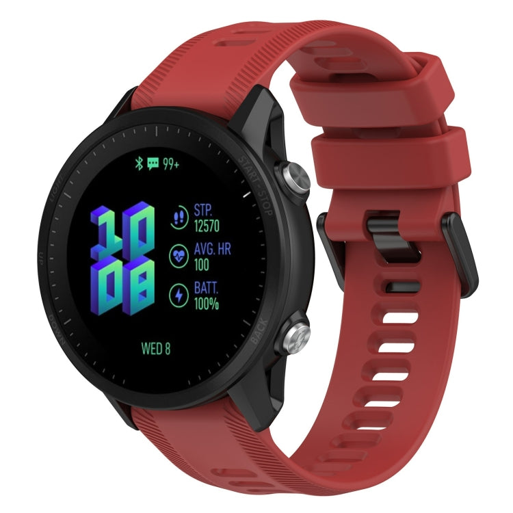 For Garmin Forerunner 955 22mm Silicone Twill Watch Band
