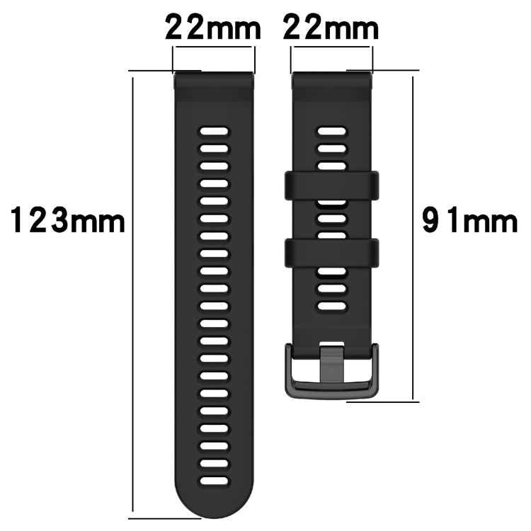 For Garmin Forerunner 955 22mm Silicone Twill Watch Band
