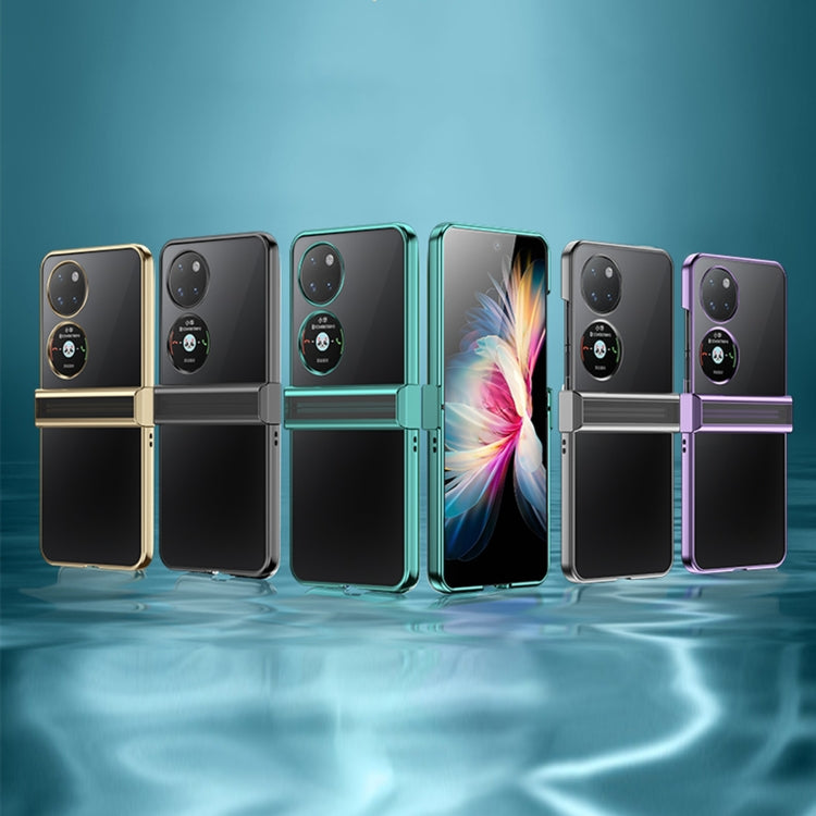 For Huawei P50 Pocket Electroplating PC Full Coverage Shockproof Phone Case