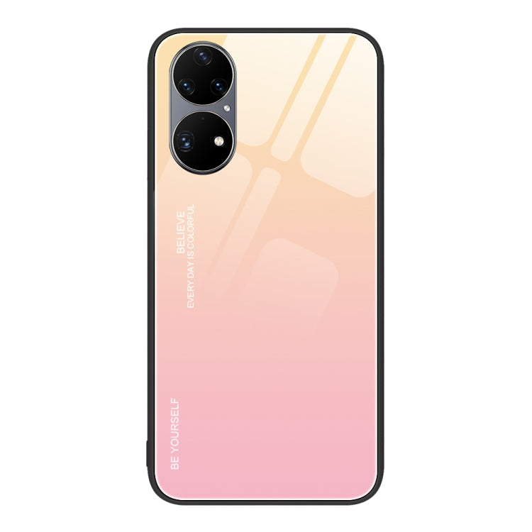 For Huawei P50 Pro Gradient Color Glass Case