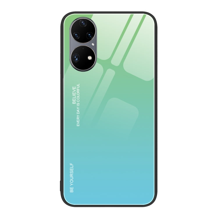 For Huawei P50 Pro Gradient Color Glass Case