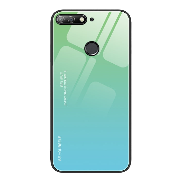 For Huawei Enjoy 8e Gradient Color Glass Case