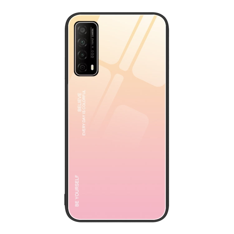 For Huawei Enjoy 20 SE Gradient Color Glass Case