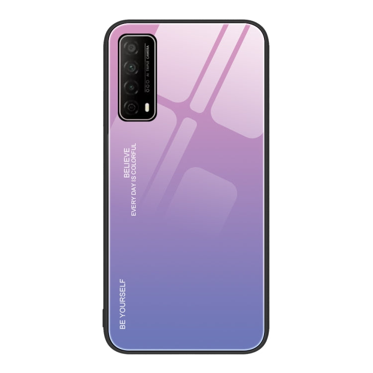 For Huawei Enjoy 20 SE Gradient Color Glass Case