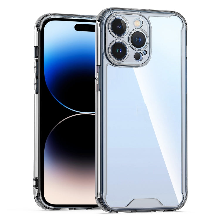 For iPhone 14 Pro Max Acrylic + TPU Clear Protective Phone Case