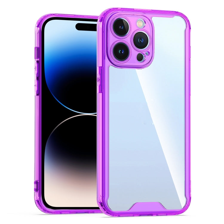 For iPhone 14 Pro Max Acrylic + TPU Clear Protective Phone Case