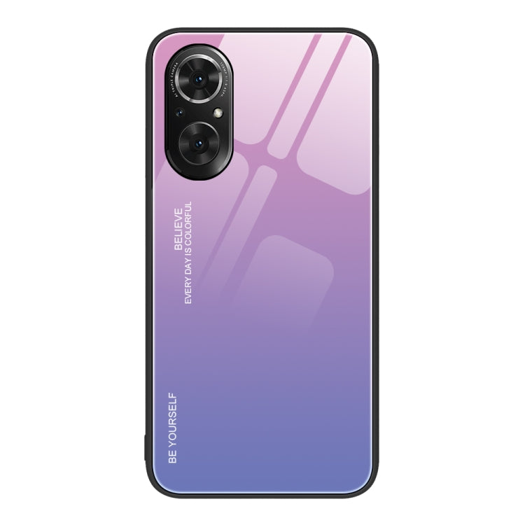 For Honor 50 SE Gradient Color Glass Phone Case