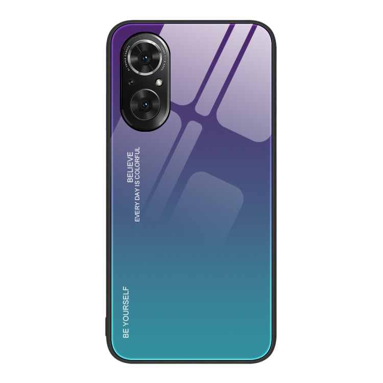 For Honor 50 SE Gradient Color Glass Phone Case