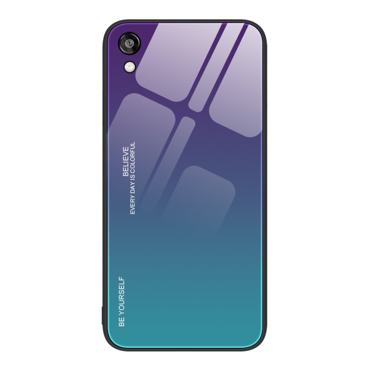 For Honor Play 3e Gradient Color Glass Phone Case