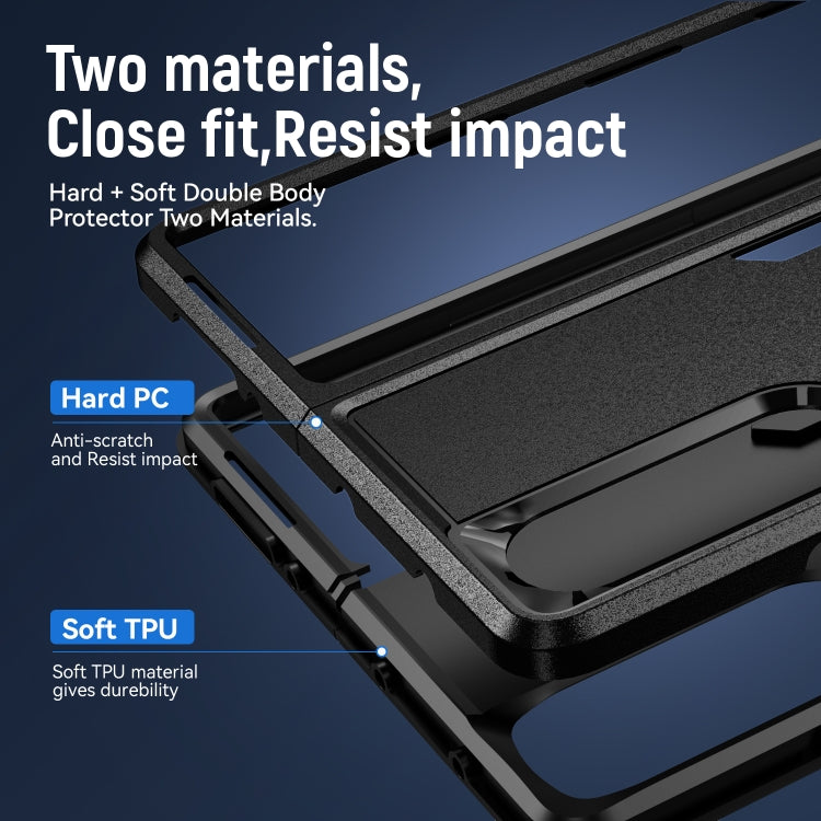 For Samsung Galaxy Z Fold4 PC + TPU Shockproof All Inclusive Phone Case