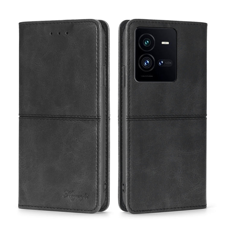 For vivo iQOO 10 Pro 5G Cow Texture Magnetic Leather Phone Case