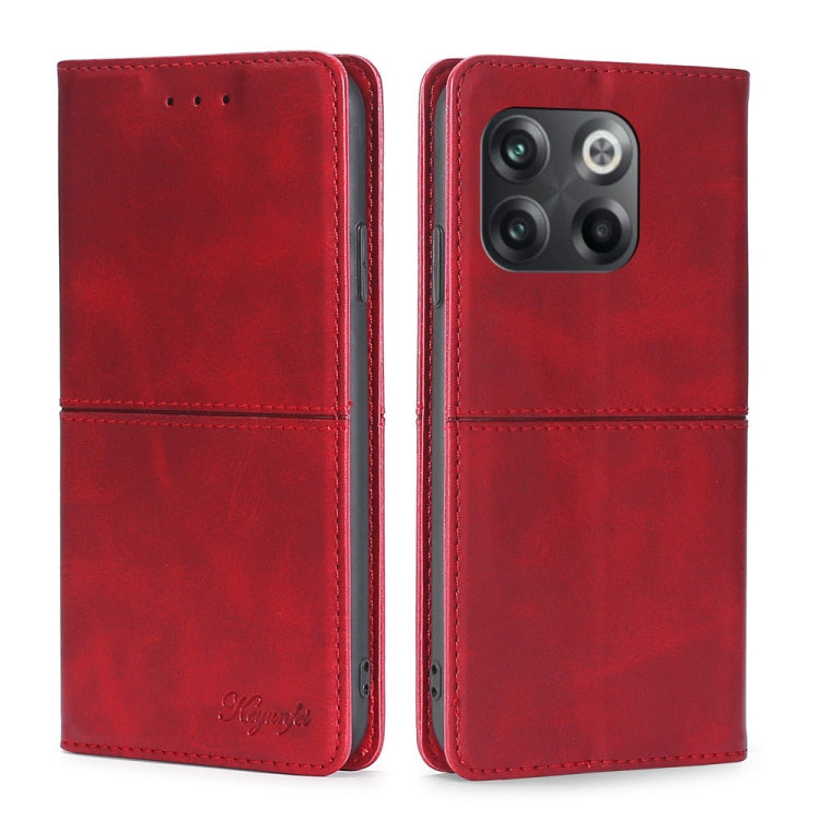 For OnePlus 10T Cow Texture Magnetic Leather Phone Case