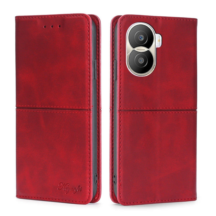For Honor X40i Cow Texture Magnetic Leather Phone Case