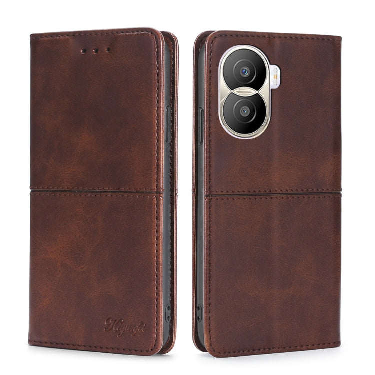For Honor X40i Cow Texture Magnetic Leather Phone Case