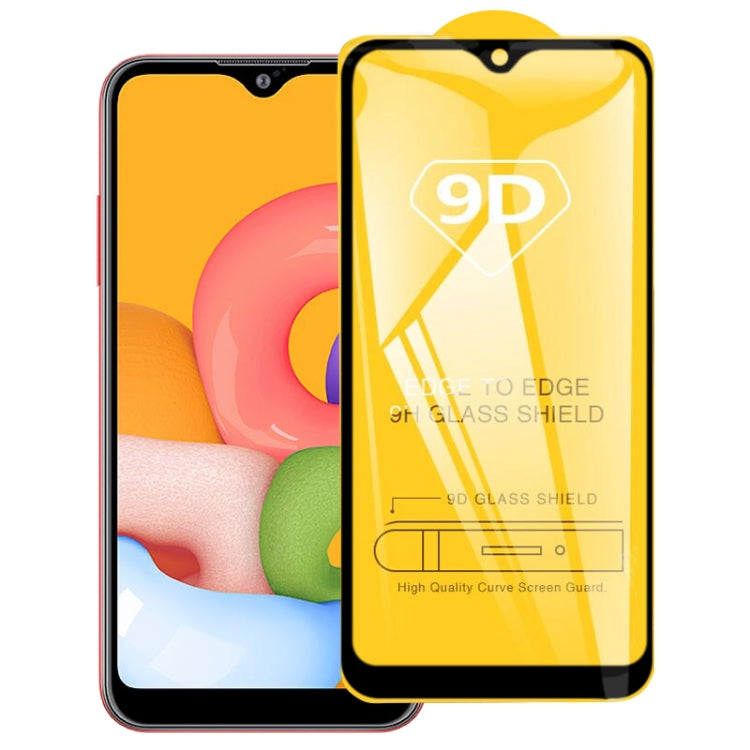 For Galaxy A01 9D Full Glue Full Screen Tempered Glass Film
