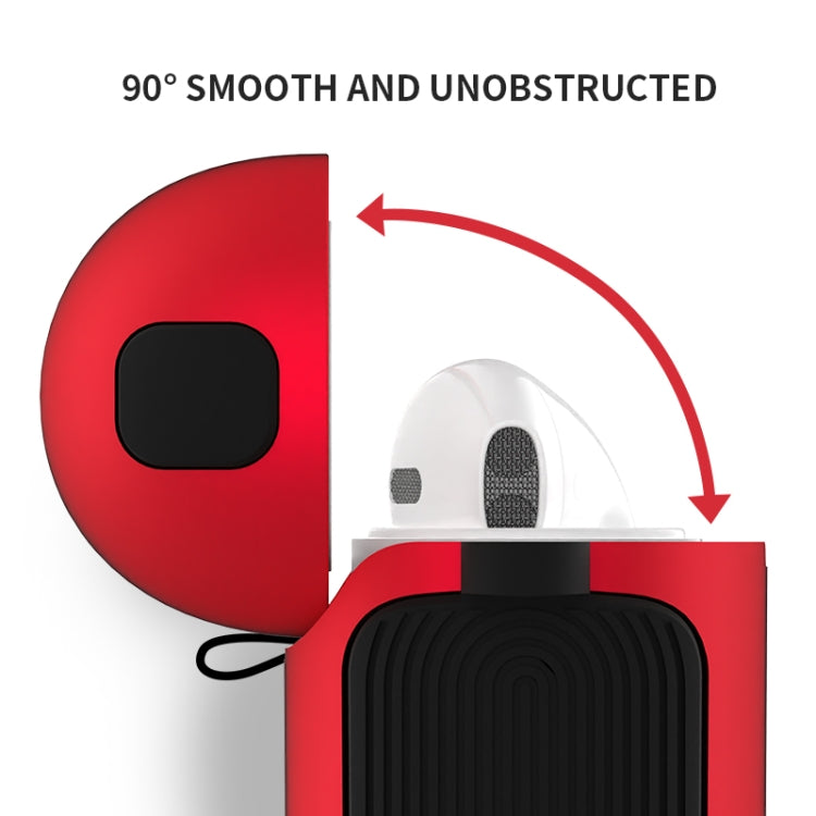 2 in 1 Matte Texture Contrast Color PC + TPU Earphone Case For AirPods 2 / 1