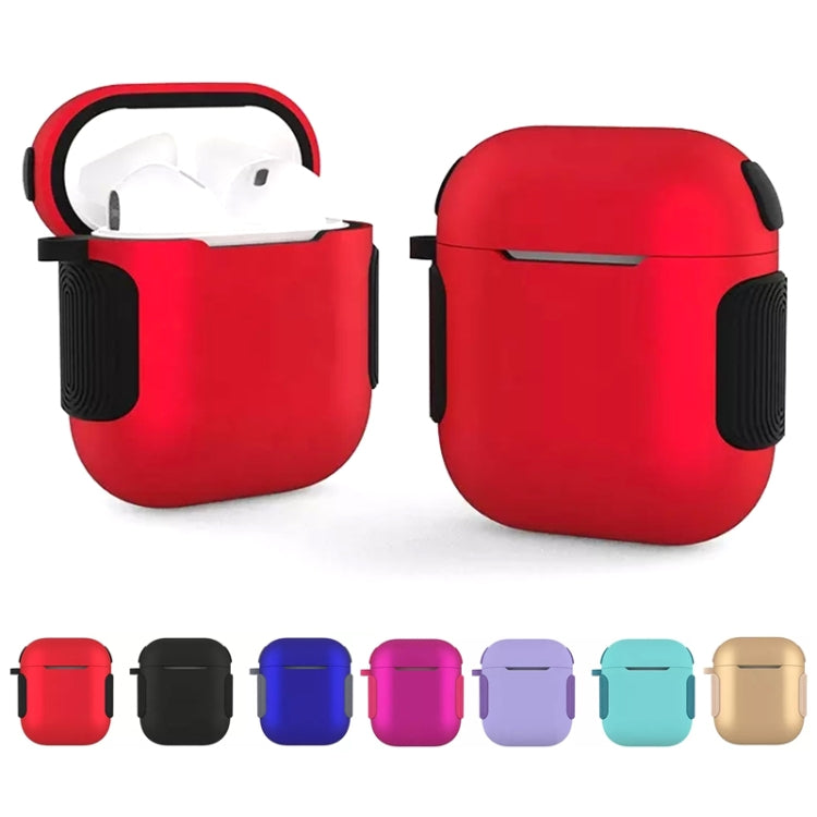 2 in 1 Matte Texture Contrast Color PC + TPU Earphone Case For AirPods 2 / 1