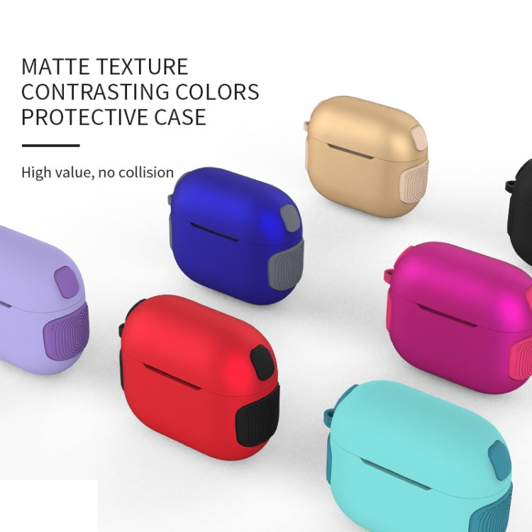 2 in 1 Matte Texture Contrast Color PC + TPU Earphone Case For AirPods 3