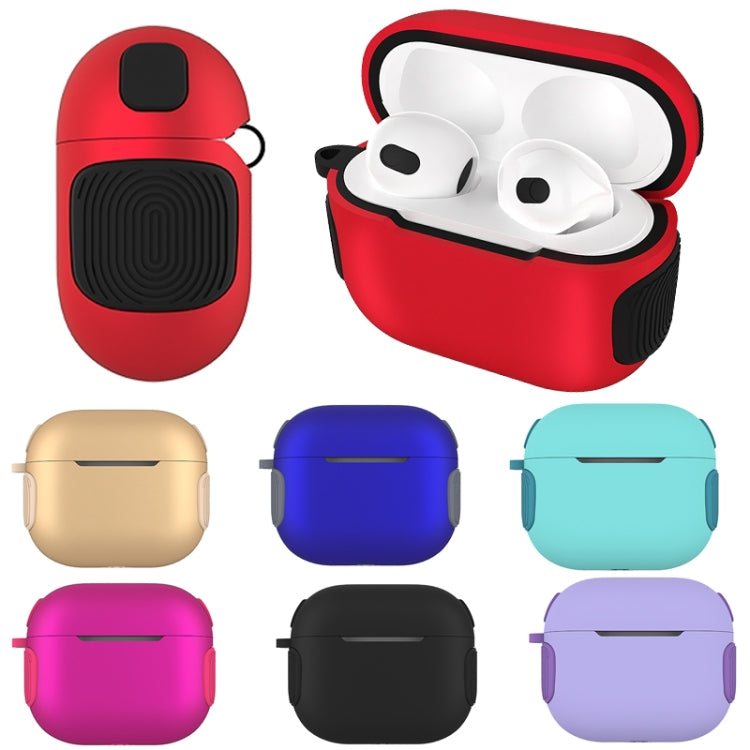 2 in 1 Matte Texture Contrast Color PC + TPU Earphone Case For AirPods 3