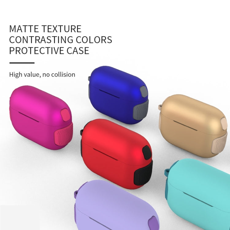 2 in 1 Matte Texture Contrast Color PC + TPU Earphone Case For AirPods Pro