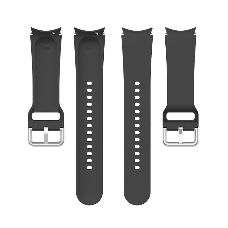 For Samsung Galaxy Watch 5 40mm Official Silicone Silver Round Buckle Watch Band