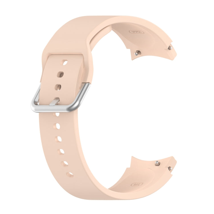 For Samsung Galaxy Watch 5 40mm Official Silicone Silver Round Buckle Watch Band