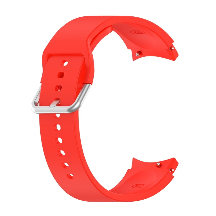 For Samsung Galaxy Watch 5 40mm Official Silicone Silver Round Buckle Watch Band