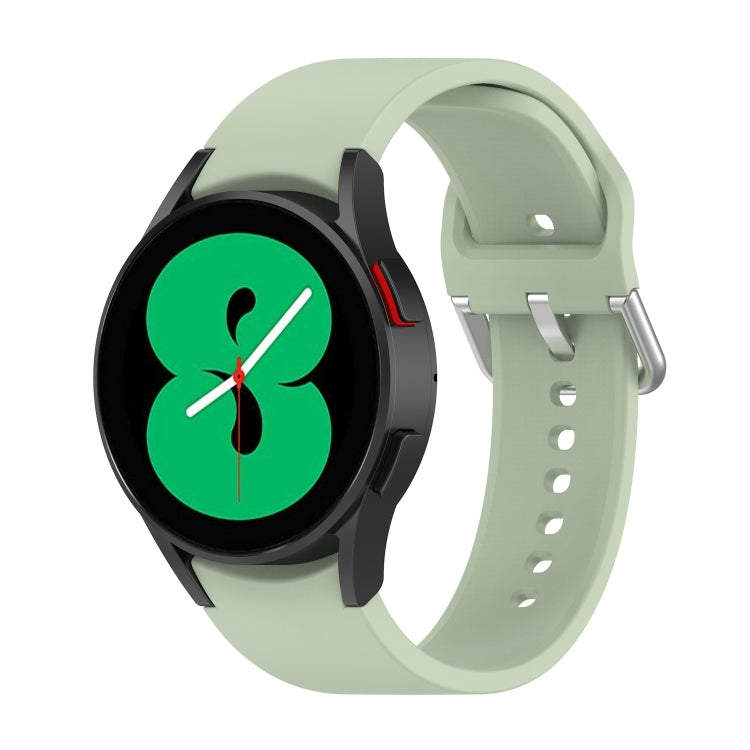 For Samsung Galaxy Watch 5 40mm Official Silicone Silver Round Buckle Watch Band