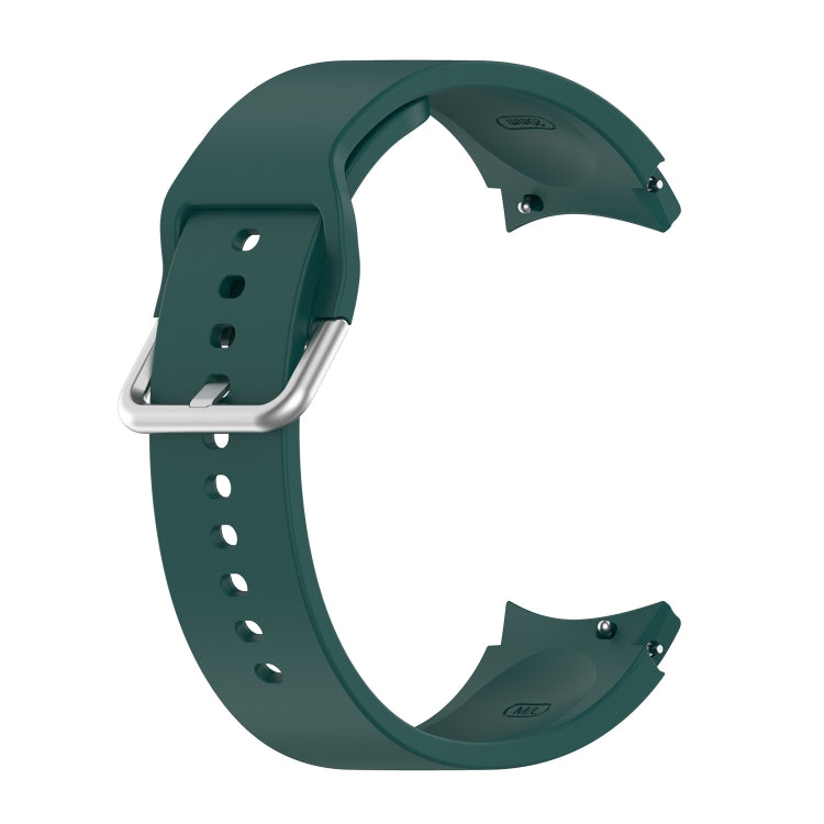 For Samsung Galaxy Watch 5 40mm Official Silicone Silver Round Buckle Watch Band