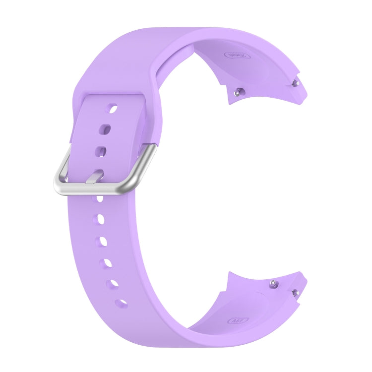 For Samsung Galaxy Watch 5 40mm Official Silicone Silver Round Buckle Watch Band