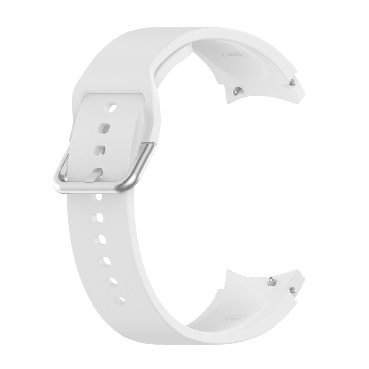For Samsung Galaxy Watch 5 40mm Official Silicone Silver Round Buckle Watch Band