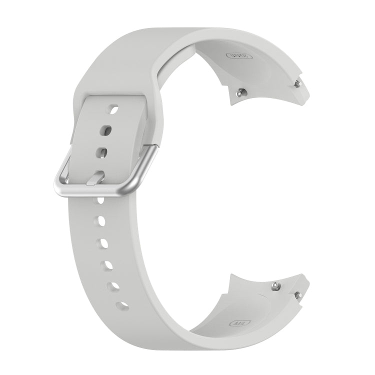 For Samsung Galaxy Watch 5 44mm Official Silicone Silver Round Buckle Watch Band