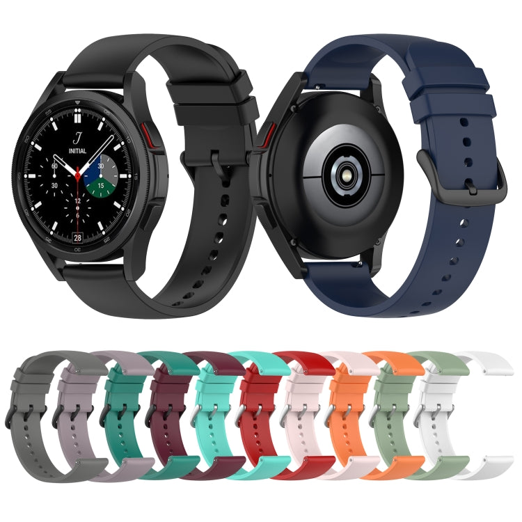 For Samsung Galaxy Watch 5 44mm 20mm Round Tail Silicone Watch Band