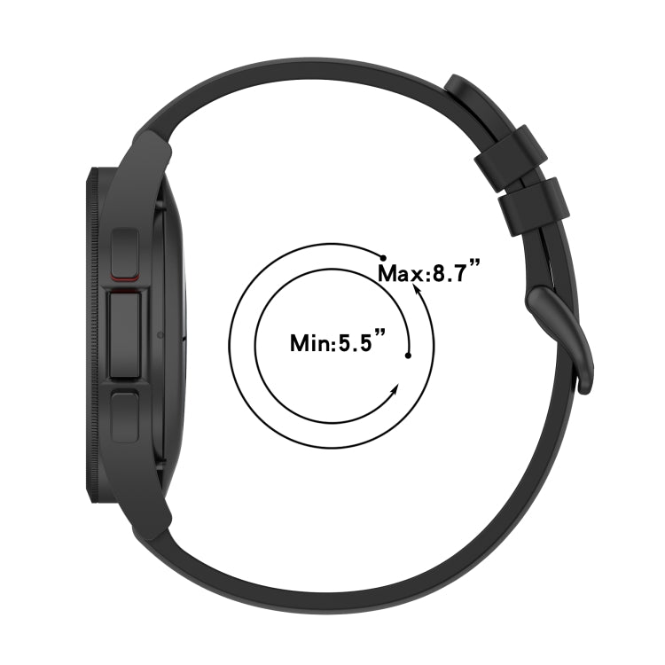 For Samsung Galaxy Watch 5 44mm 20mm Round Tail Silicone Watch Band