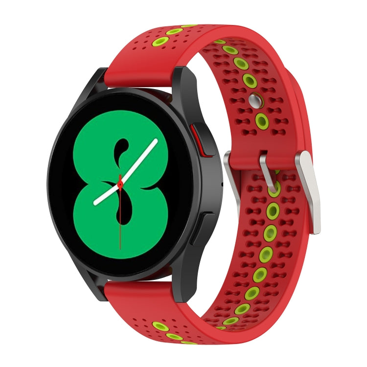 For Samsung Galaxy Watch 5 44mm 20mm Colorful Hole Silicone Watch Band