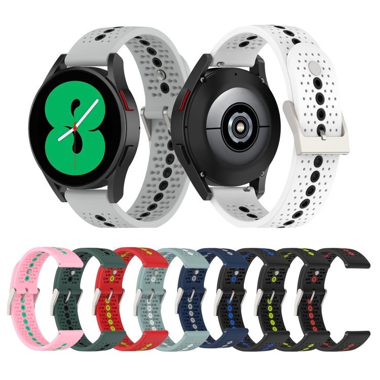 For Samsung Galaxy Watch 5 44mm 20mm Colorful Hole Silicone Watch Band