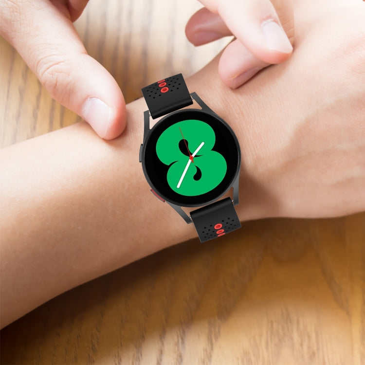 For Samsung Galaxy Watch 5 44mm 20mm Colorful Hole Silicone Watch Band