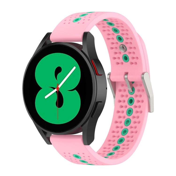 For Samsung Galaxy Watch 5 Pro 45mm 20mm Colorful Hole Silicone Watch Band