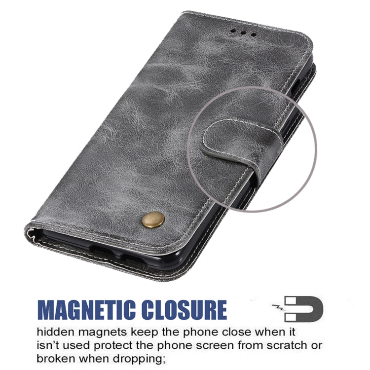 For Galaxy S20 Ultra Retro Copper Button Crazy Horse Horizontal Flip PU Leather Case with Holder & Card Slots & Wallet & Lanyard