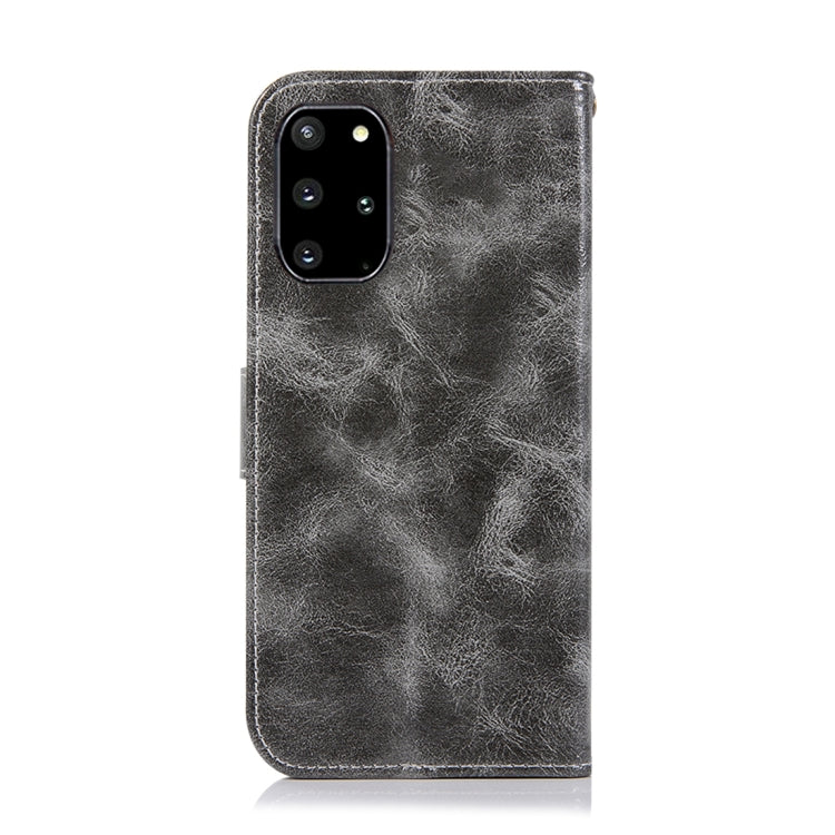 For Galaxy S20+ Retro Copper Button Crazy Horse Horizontal Flip PU Leather Case with Holder & Card Slots & Wallet & Lanyard