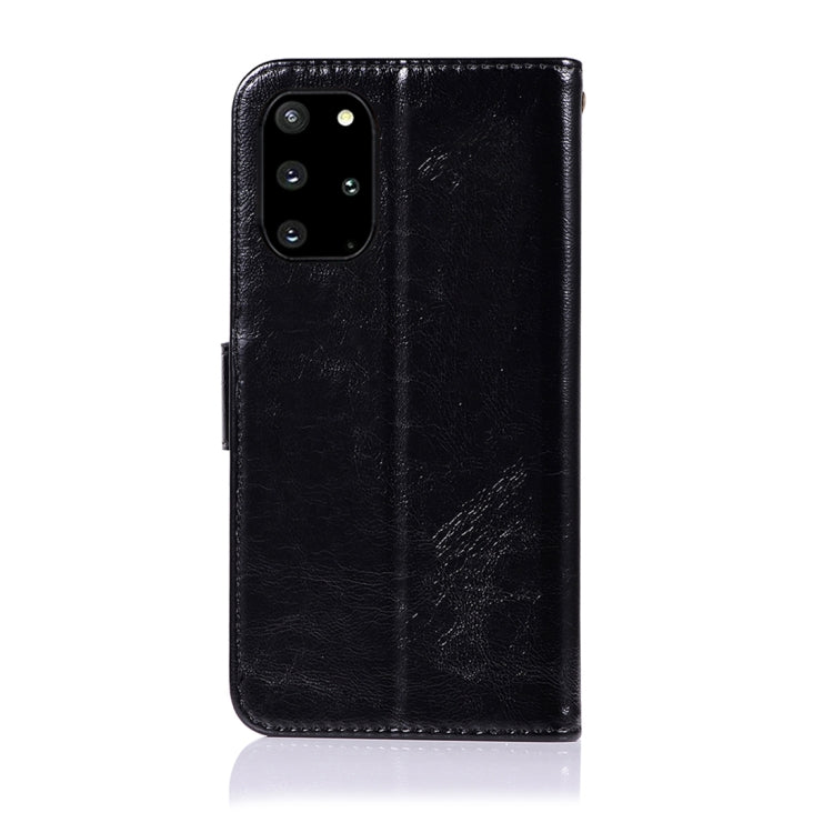 For Galaxy S20+ Retro Copper Button Crazy Horse Horizontal Flip PU Leather Case with Holder & Card Slots & Wallet & Lanyard