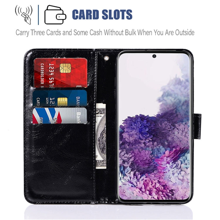 For Galaxy S20 Retro Copper Button Crazy Horse Horizontal Flip PU Leather Case with Holder & Card Slots & Wallet & Lanyard