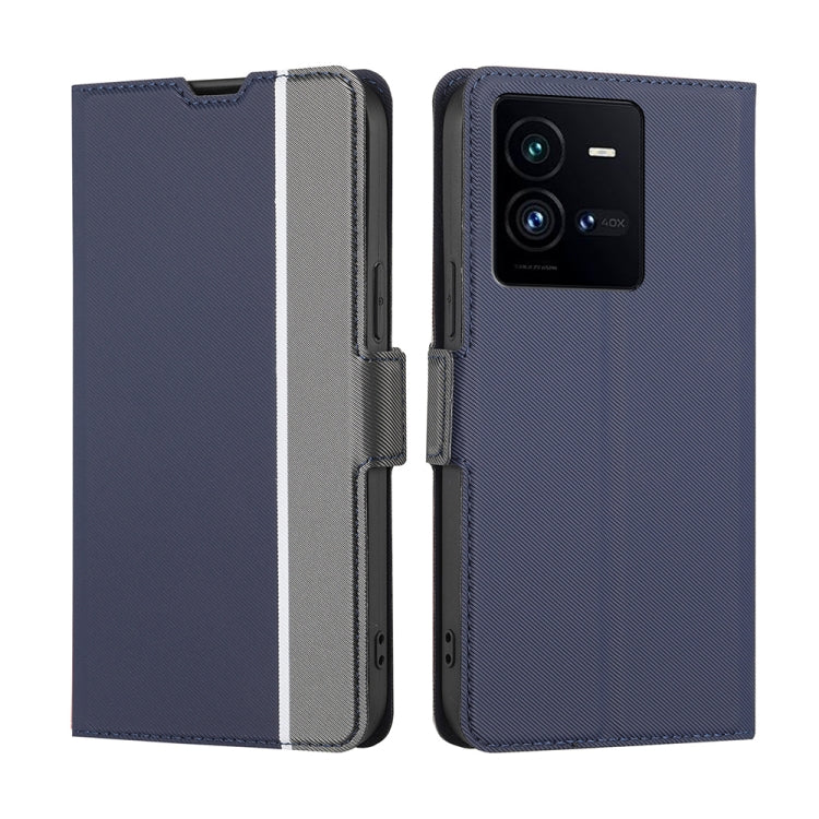 For vivo iQOO 10 Pro 5G Twill Texture Side Button Leather Phone Case