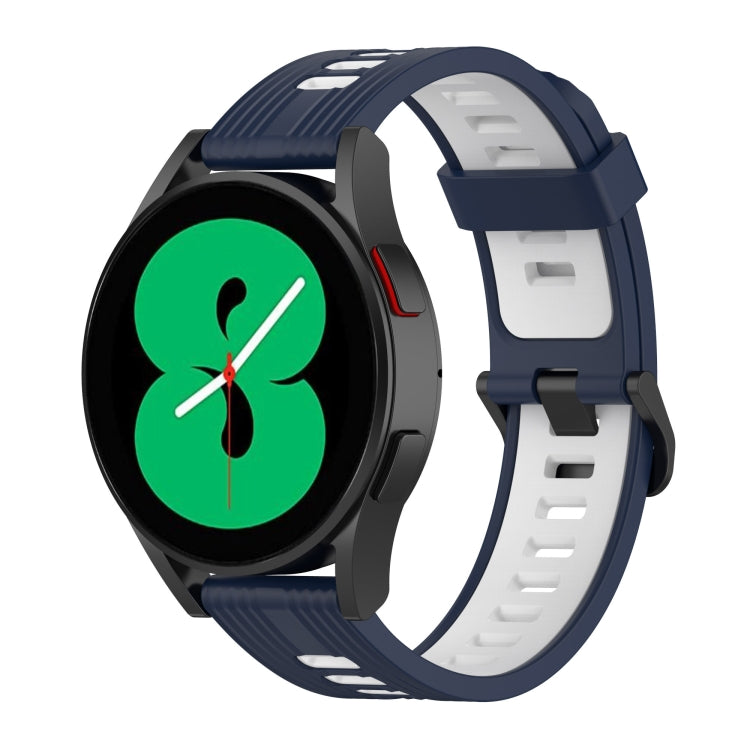 For Samsung Galaxy Watch 5 44mm 20mm Two-color Stripe Silicone Watch Band