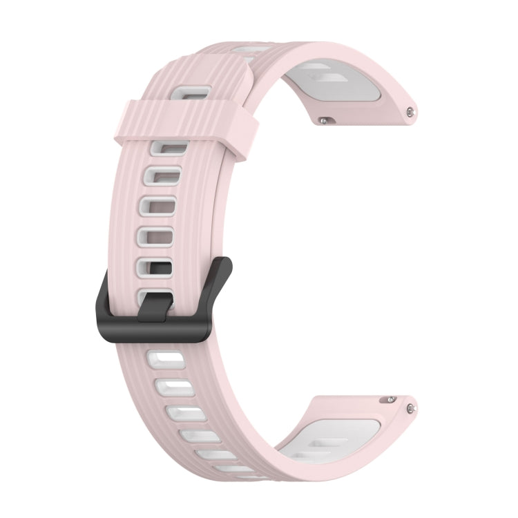 For Samsung Galaxy Watch 5 44mm 20mm Two-color Stripe Silicone Watch Band