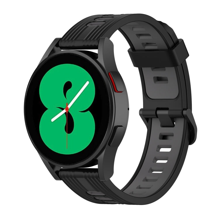 For Samsung Galaxy Watch 5 44mm 20mm Two-color Stripe Silicone Watch Band