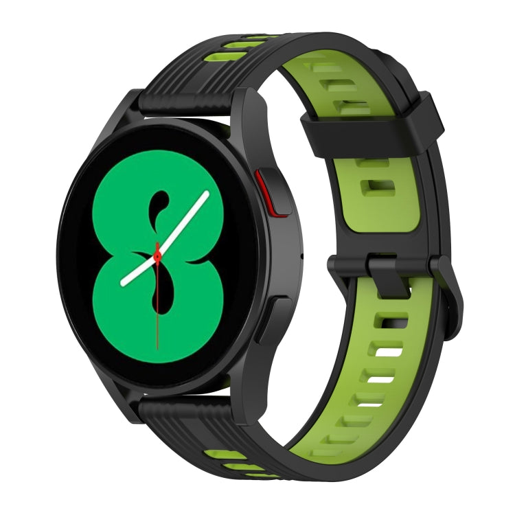 For Samsung Galaxy Watch 5 44mm 20mm Two-color Stripe Silicone Watch Band