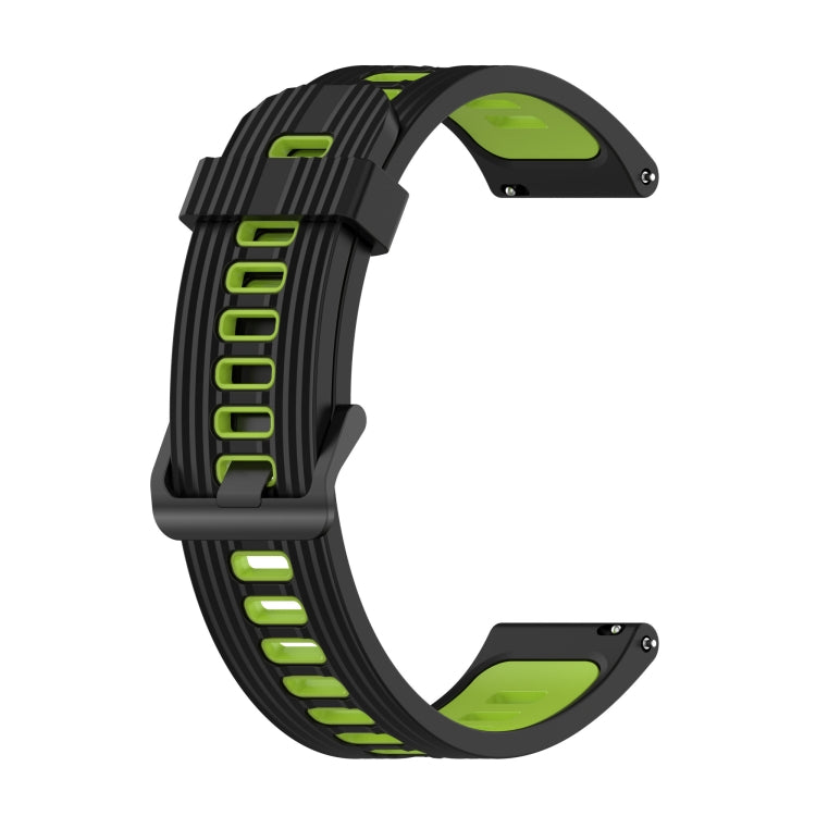 For Samsung Galaxy Watch 5 44mm 20mm Two-color Stripe Silicone Watch Band