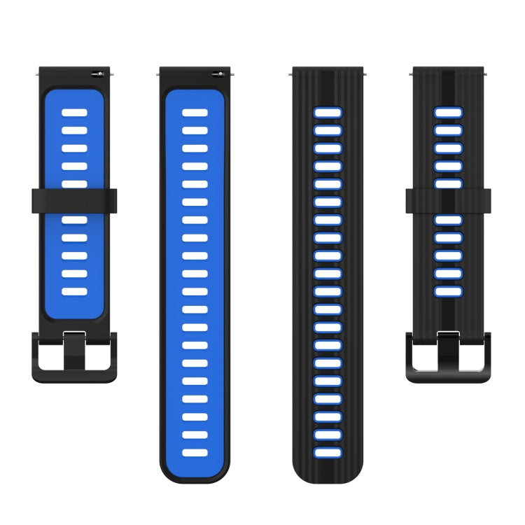 For Samsung Galaxy Watch 5 44mm 20mm Two-color Stripe Silicone Watch Band