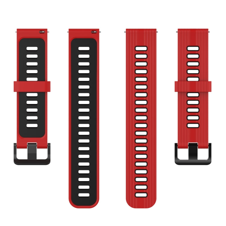For Samsung Galaxy Watch 5 Pro 45mm 20mm Two-color Stripe Silicone Watch Band